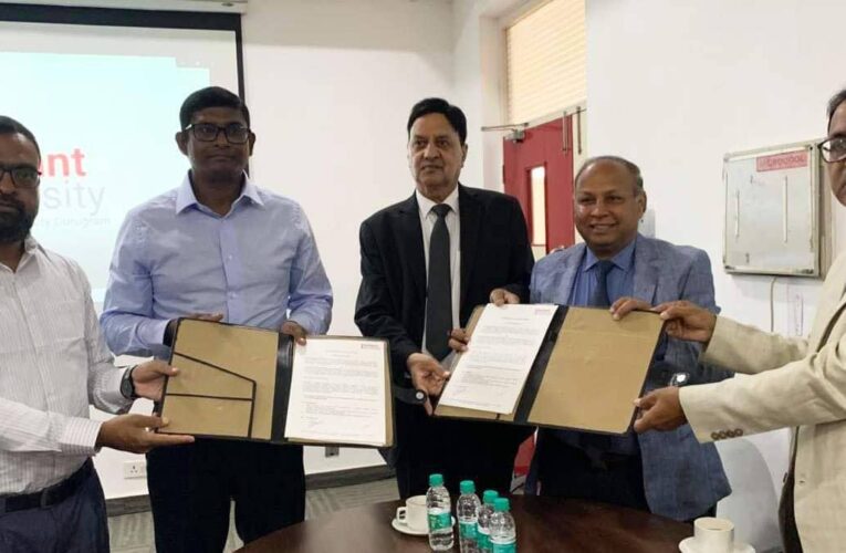 DIU Signed a MoU With Sushant University, India and had a Exposure Visit