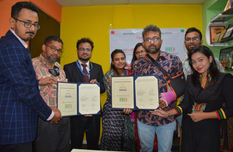 Memorandum of Understanding (MoU) Signing Ceremony” between Dhaka International University (DIU) and NexKraft Ltd.